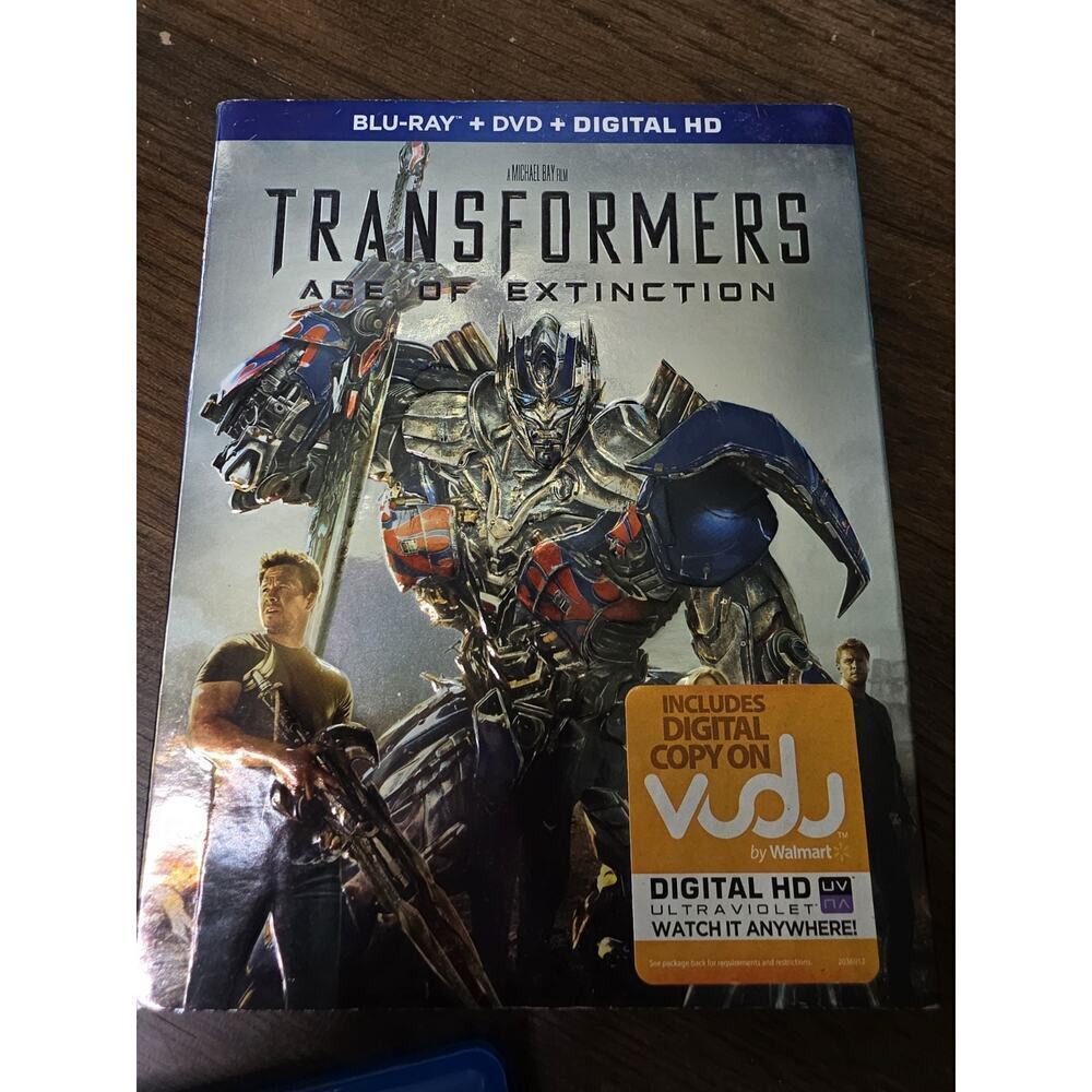 Transformers: Age of Extinction (BLU-RAY + DVD) VG DISCS + COVER ART